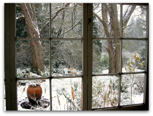 winter wonderland beyond the window